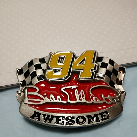 🆕💥NWOT Bill Elliott Awesome Pewter Belt Buckle Dated 1997 - Picture 3 of 10